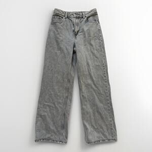 H&M Divided Women's High Waisted Wide Leg Jeans Gray Size US 6 (26x29)
